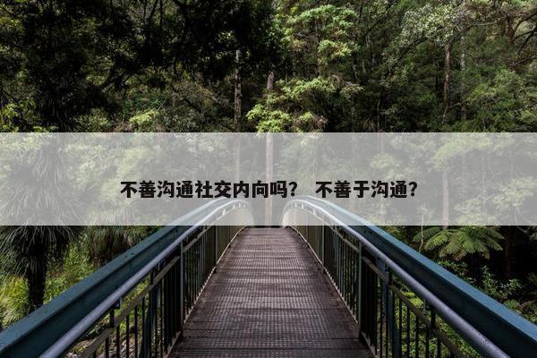 不善沟通社交内向吗？ 不善于沟通？