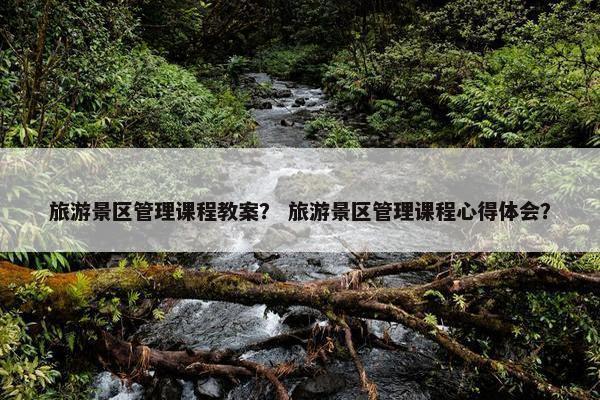 旅游景区管理课程教案？ 旅游景区管理课程心得体会？