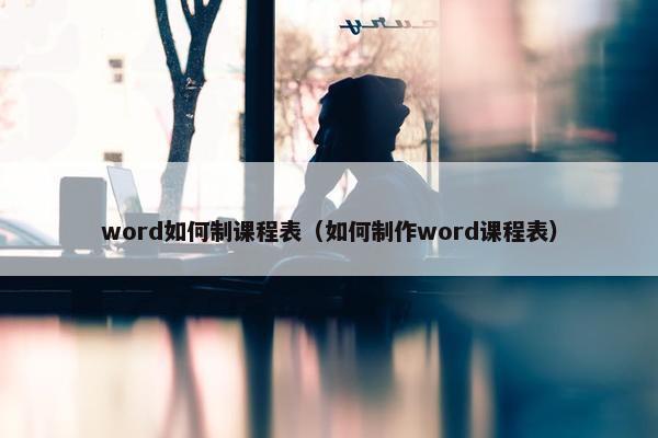 word如何制课程表（如何制作word课程表）
