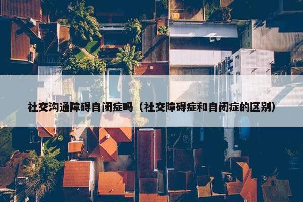 社交沟通障碍自闭症吗（社交障碍症和自闭症的区别）
