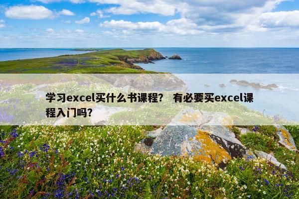 学习excel买什么书课程？ 有必要买excel课程入门吗？