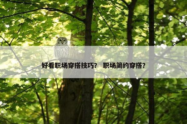 好看职场穿搭技巧？ 职场简约穿搭？