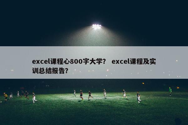excel课程心800字大学？ excel课程及实训总结报告？