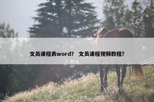 文员课程表word？ 文员课程视频教程？