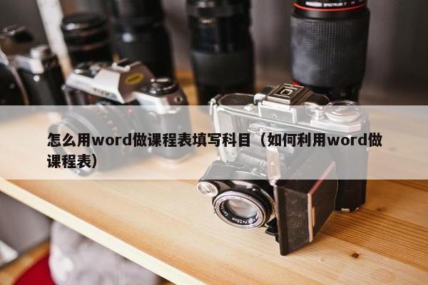 怎么用word做课程表填写科目（如何利用word做课程表）
