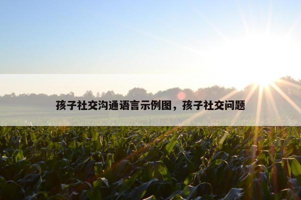 孩子社交沟通语言示例图，孩子社交问题