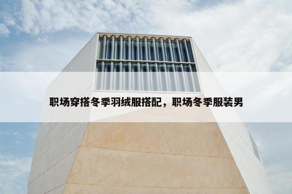 职场穿搭冬季羽绒服搭配，职场冬季服装男