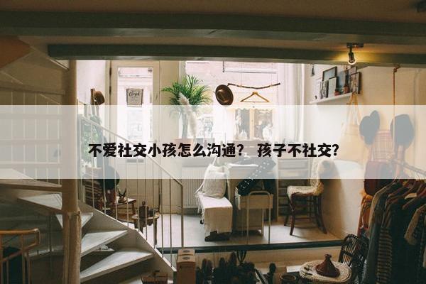 不爱社交小孩怎么沟通？ 孩子不社交？