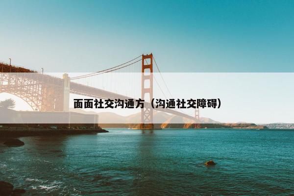 面面社交沟通方（沟通社交障碍）