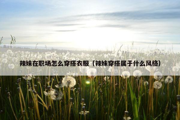 辣妹在职场怎么穿搭衣服（辣妹穿搭属于什么风格）