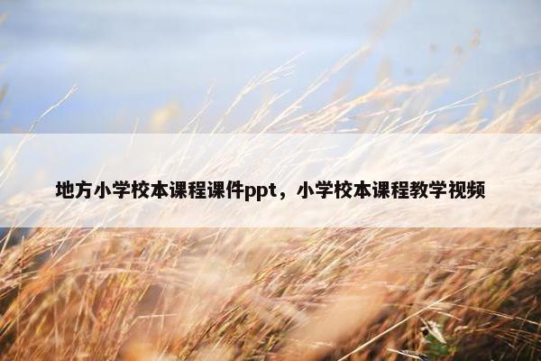地方小学校本课程课件ppt，小学校本课程教学视频