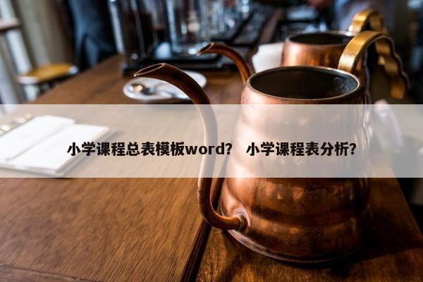 小学课程总表模板word？ 小学课程表分析？