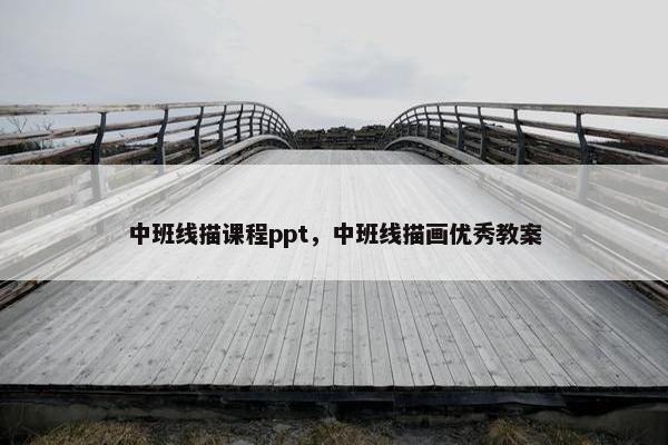 中班线描课程ppt，中班线描画优秀教案