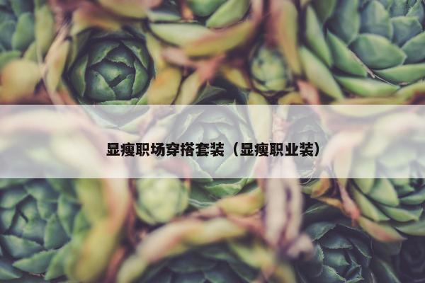 显瘦职场穿搭套装（显瘦职业装）