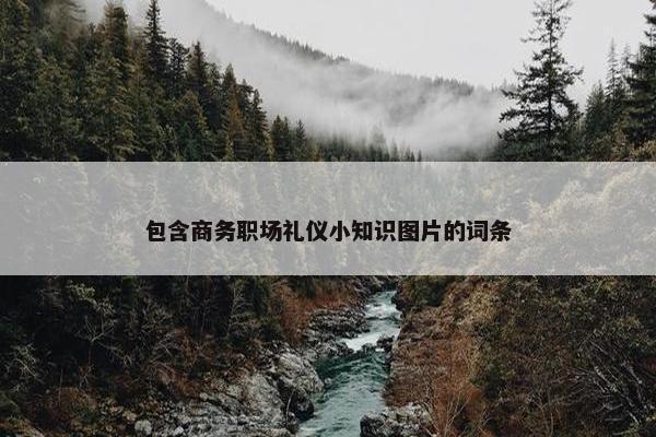 包含商务职场礼仪小知识图片的词条
