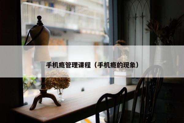 手机瘾管理课程（手机瘾的现象）