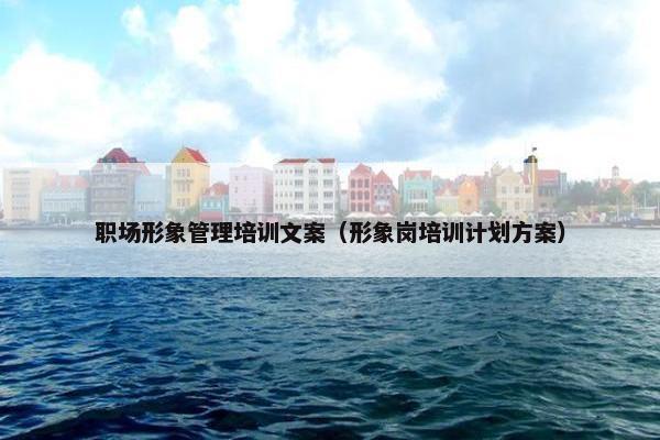 职场形象管理培训文案（形象岗培训计划方案）