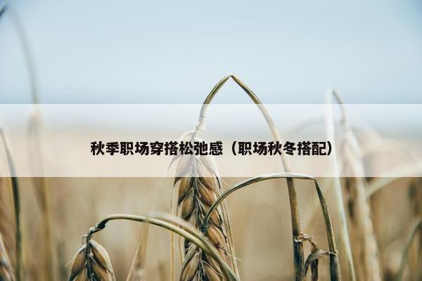 秋季职场穿搭松弛感（职场秋冬搭配）