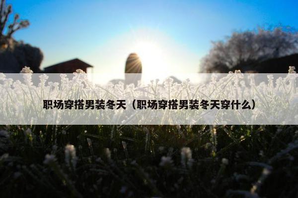 职场穿搭男装冬天（职场穿搭男装冬天穿什么）