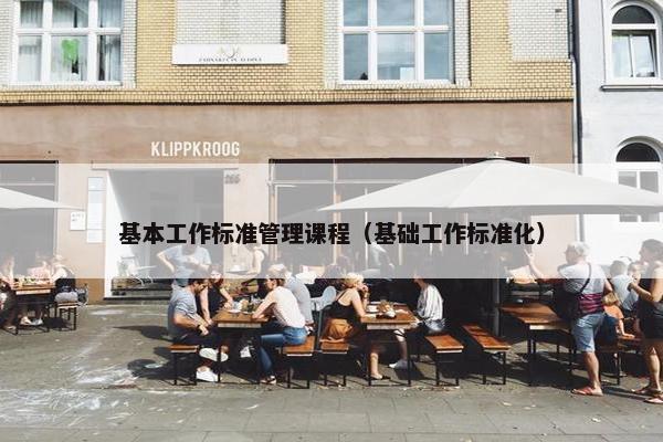 基本工作标准管理课程（基础工作标准化）