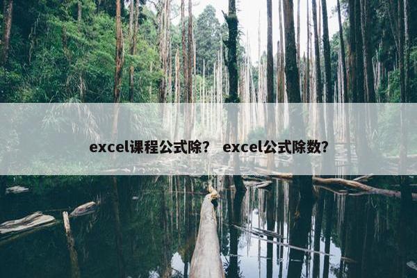 excel课程公式除？ excel公式除数？