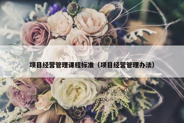 项目经营管理课程标准（项目经营管理办法）