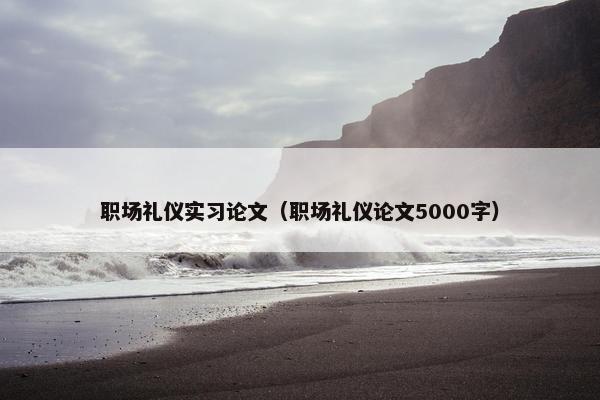 职场礼仪实习论文（职场礼仪论文5000字）