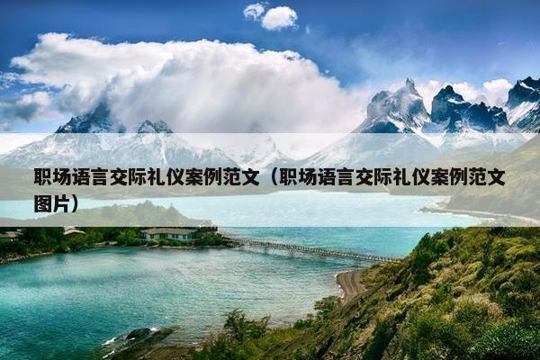 职场语言交际礼仪案例范文（职场语言交际礼仪案例范文图片）