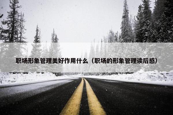 职场形象管理美好作用什么（职场的形象管理读后感）