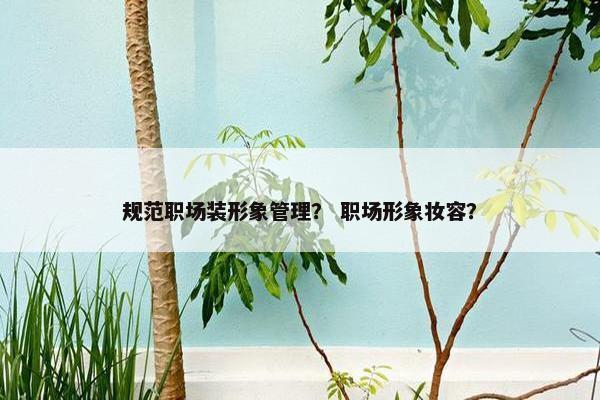 规范职场装形象管理？ 职场形象妆容？