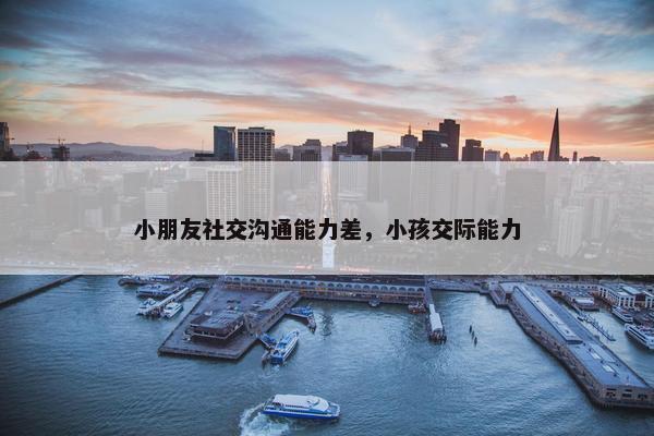 小朋友社交沟通能力差，小孩交际能力