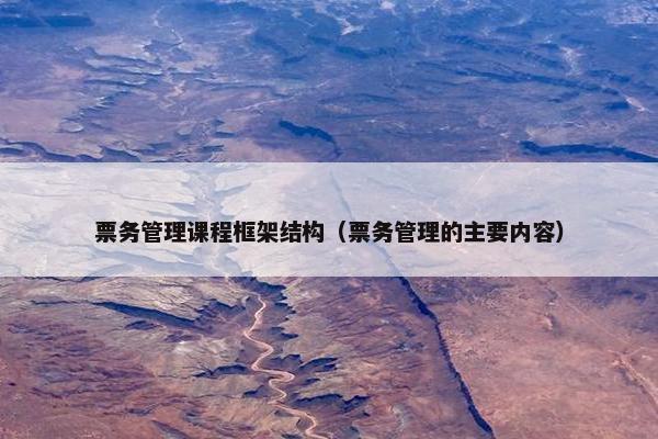 票务管理课程框架结构（票务管理的主要内容）
