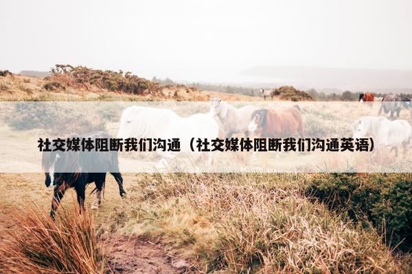 社交媒体阻断我们沟通（社交媒体阻断我们沟通英语）