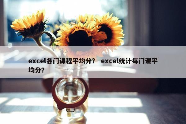 excel各门课程平均分？ excel统计每门课平均分？