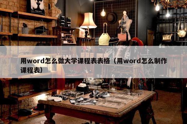 用word怎么做大学课程表表格（用word怎么制作课程表）