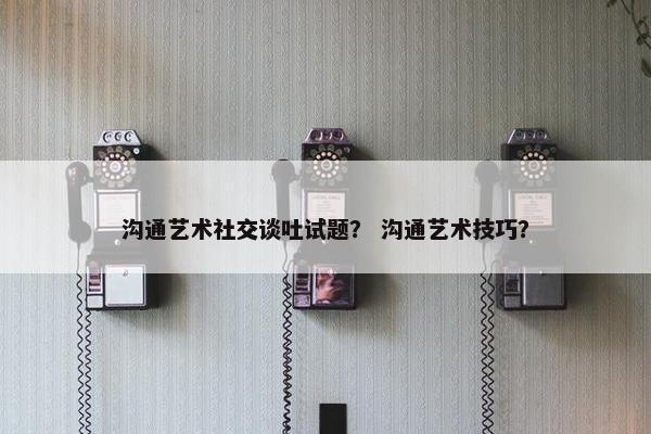 沟通艺术社交谈吐试题？ 沟通艺术技巧？