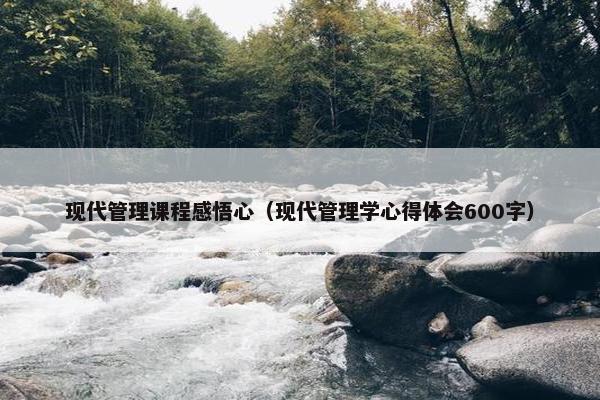 现代管理课程感悟心（现代管理学心得体会600字）