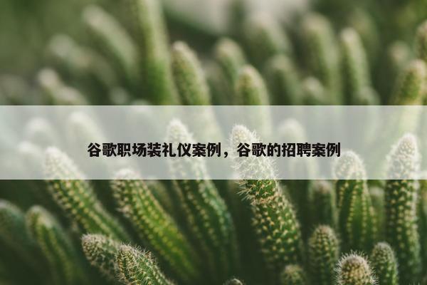 谷歌职场装礼仪案例，谷歌的招聘案例