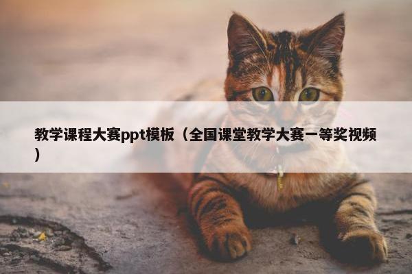 教学课程大赛ppt模板（全国课堂教学大赛一等奖视频）