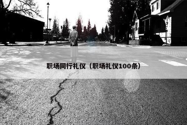 职场同行礼仪（职场礼仪100条）