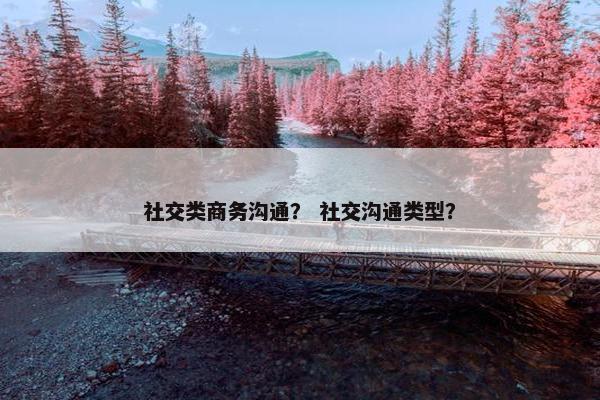 社交类商务沟通？ 社交沟通类型？