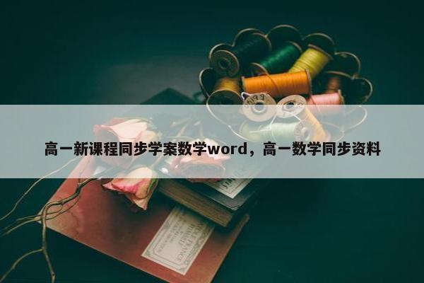 高一新课程同步学案数学word，高一数学同步资料