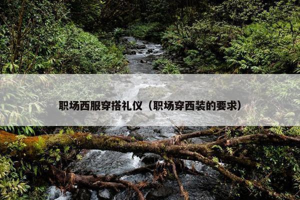 职场西服穿搭礼仪（职场穿西装的要求）