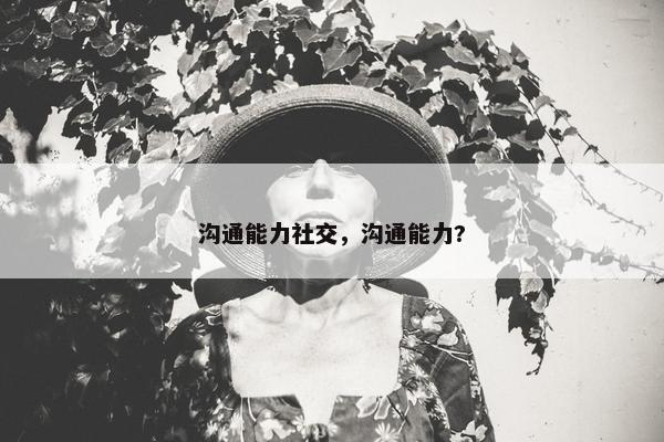 沟通能力社交，沟通能力?