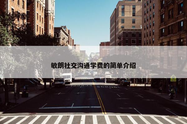 敏朗社交沟通学费的简单介绍