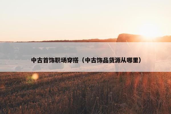 中古首饰职场穿搭（中古饰品货源从哪里）
