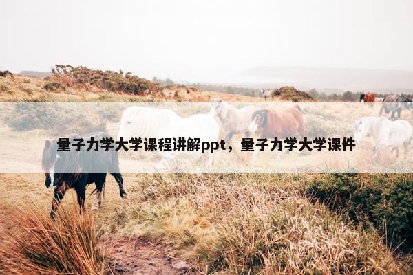 量子力学大学课程讲解ppt，量子力学大学课件