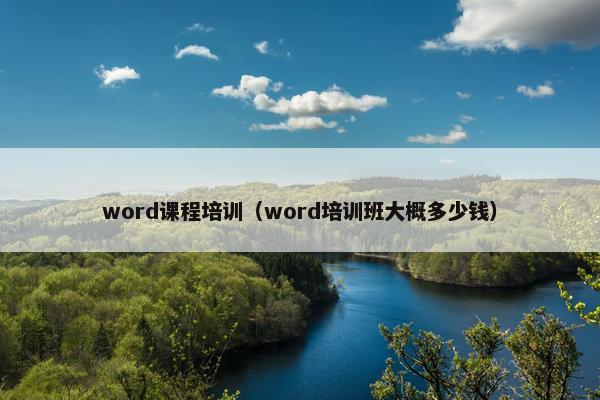 word课程培训（word培训班大概多少钱）