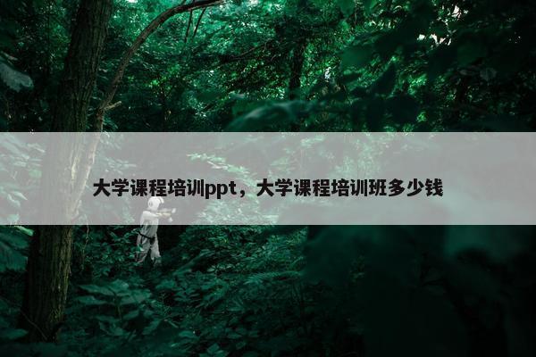 大学课程培训ppt，大学课程培训班多少钱