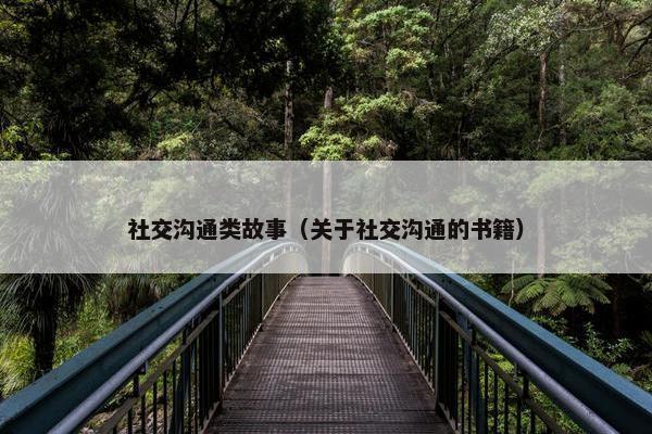 社交沟通类故事（关于社交沟通的书籍）